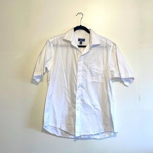 Club Room | Regular Fit Performance White Short Sleeve Button Down